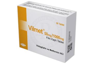 VILMET 50 mg / 1000 mg film kaplı tablet (60 tablet) kutu görseli