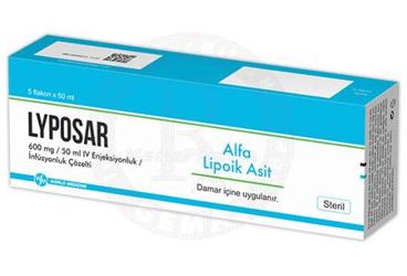 LYPOSAR 600 mg / 50 ml IV enjeksiyonluk / infüzyonlukçözelti (5 flakon) kutu görseli