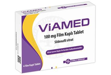 VIAMED 100 mg film kaplı tablet (4 tablet) kutu görseli