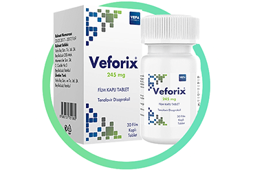 VEFORIX 245 mg 30 film kaplı tablet kutu görseli