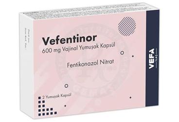 VEFENTINOR 600 mg vaginal yumuşak kapsül (2 kapsül) kutu görseli
