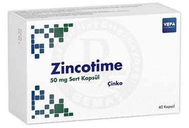 ZINCOTIME 50 mg sert kapsül (40 kapsül) kutu görseli