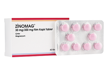 ZINOMEG 30 mg/300 mg film kaplı tablet (40 tablet) kutu görseli