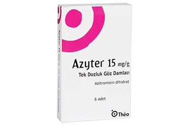 AZYTER 15 mg/G tek dozluk göz damlası 6 flakon kutu görseli