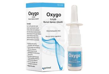 OXYGO %0.05 burun spreyi çözelti kutu görseli