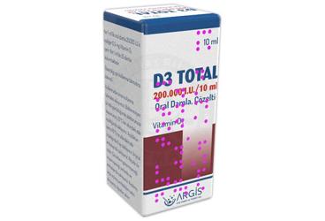 D3 TOTAL 200.000 IU / 10 ml oral damla. çözelti kutu görseli
