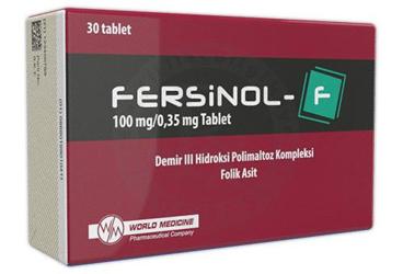 FERSINOL-F 100 mg/0.35 mg tablet kutu görseli