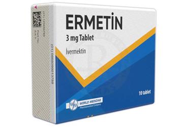 ERMETIN 3 mg tablet (10 tablet) kutu görseli
