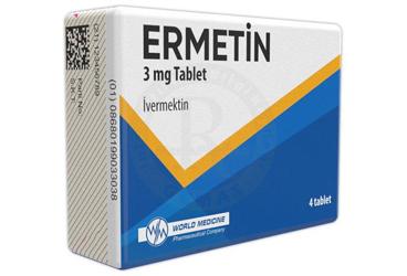 ERMETIN 3 mg tablet (4 tablet) kutu görseli