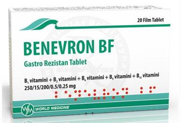 BENEVRON BF gastro rezistan tablet (20 tablet) kutu görseli
