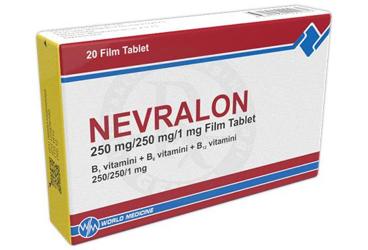 NEVRALON 250 mg / 250 mg / 1 mg film tablet (20 tablet) kutu görseli