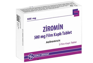 ZIROMIN 500 mg film kaplı tablet (3 tablet) kutu görseli