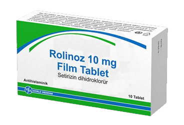 ROLINOZ 10 mg 20 film tablet { 8680199092462 } kutu görseli