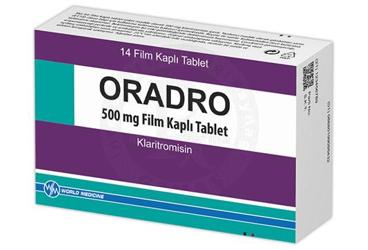 ORADRO 500 mg film tablet (14 tablet) kutu görseli