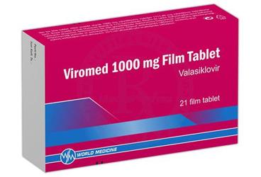 VIROMED 1000 mg 21 film kaplı tablet kutu görseli