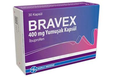 BRAVEX 400 mg yumuşak kapsül (30 kapsül) kutu görseli