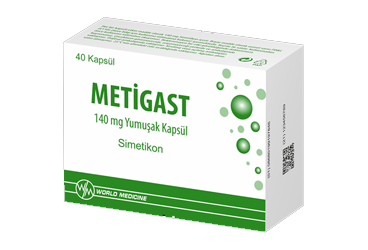 METIGAST 140 mg yumuşak kapsül (40 kapsül) kutu görseli