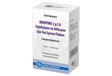 ROXIPIME 2 gr IV enjeksiyon ve infüzyon için toz içeren 1 flakon kutu görseli
