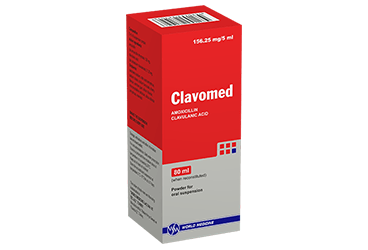 CLAVOMED 125 mg/31.25 mg pediatrik oral süspansiyon hazırlamak için kuru toz 100 ml kutu görseli