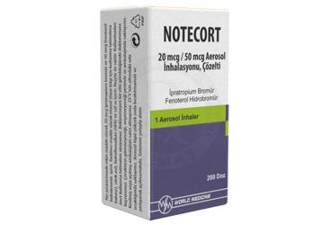 NOTECORT 20 mcg/50 mcg aerosol inhalasyonU. çözelti (1 adet) kutu görseli