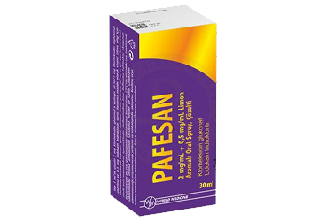PAFESAN 2 mg/ml + 0 5 mg/ml limon aromalı oral sprey çözelti kutu görseli