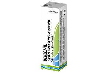 BEKLOMIL 100 mcg nazal sprey (120 doz) { 8680199544091 } kutu görseli