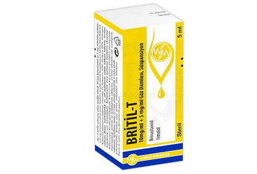 BRITIL-T 10 mg/ML+5 mg/ml göz damlası.süspansiyon (5 ml 1 şişe) kutu görseli