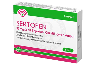 SERTOFEN 50 mg/2 ml enjeksiyonluk çözelti içeren 6 ampül kutu görseli