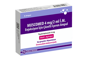 MUSCOMED 4 mg/2 ml IM 6 ampül kutu görseli