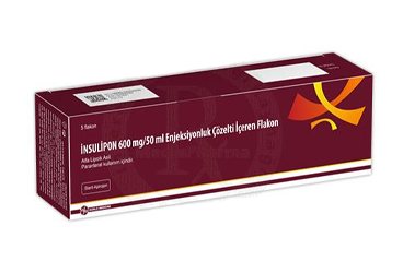 INSULIPAN 600 mg/ 50 ml enj. çöz. içeren 5 flakon kutu görseli