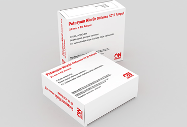 potasyum klorür ONFARMA %7.5 10 ml 10 ampül kutu görseli