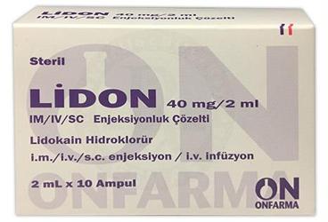 LIDON 40 mg / 2 ml IM/IV/SC enjeksiyonluk çözelti ( 10 ampül ) kutu görseli