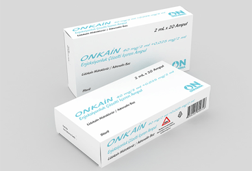 ONKAIN 40 mg/2 ml+ 0.025 mg/2 ml enjeksiyonluk çözelti içeren 20 ampül kutu görseli