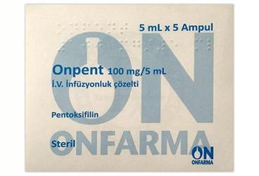 ONPENT 100 mg/5 ml IV infüzyonluk COZELT kutu görseli