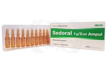 SEDORAL 1G/2 ml 100 ampül kutu görseli