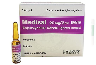 MEDISAL 20 mg/2 ml IM/IV enjeksiyonluk çözelti içeren 5 ampül kutu görseli