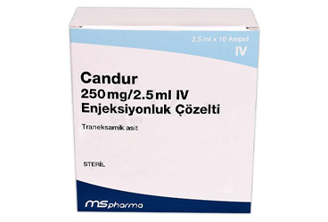 CANDUR 250 mg/2.5 ml IV enjeksiyonluk çözelti kutu görseli