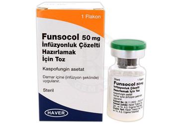 FUNSOCOL 50 mg infüzyonluk çözelti hazırlamak için toz (1 flakon) kutu görseli