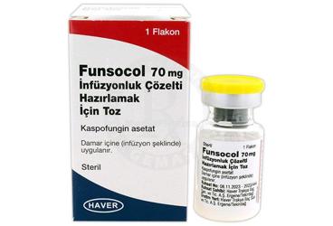 FUNSOCOL 70 mg infüzyonluk çözelti hazırlamak için toz (1 flakon) kutu görseli