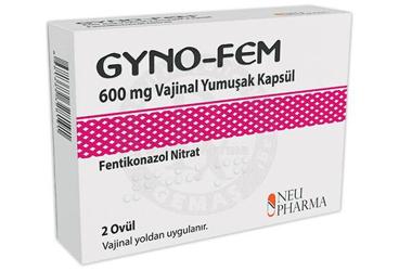 GYNO-FEM 600 mg vaginal yumuşak kapsül (2 kapsül) kutu görseli