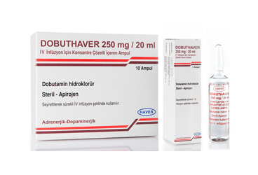 DOBUTHAVER 250 mg / 20 ml I.V. infüzyon için konsantre çözelti içeren 1 ampül kutu görseli