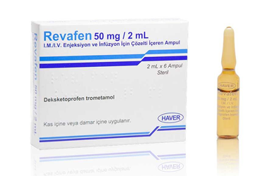 REVAFEN 50 mg/ 2 ml IM7IV ENJEKSIYONVE infüzyon için çözelti içeren 6 ampül kutu görseli