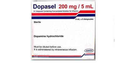 DOPASEL 200 mg/5ml IV inf.için sol.içeren ampül kutu görseli