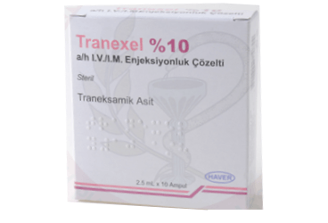 TRANEXEL %10 A/H IV/IM enjeksiyonluk çözelti (10 ampül) kutu görseli