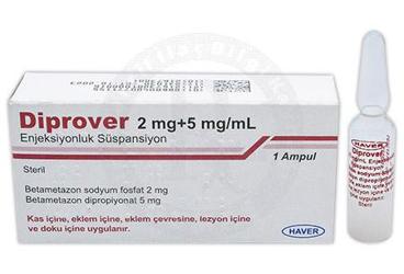 DIPROVER 2 mg + 5 mg/ml enjeksiyonluk süspansiyon kutu görseli
