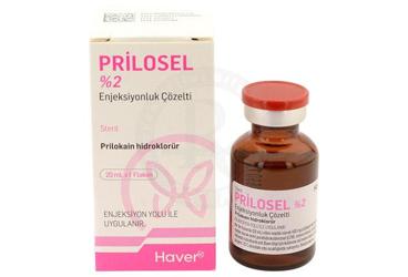 PRILOSEL %2 enjeksiyonluk çözelti (20 ml 1 flakon) kutu görseli