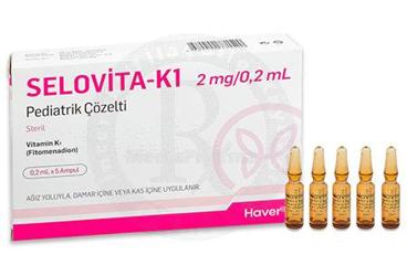 SELOVITA-K1 2 mg/0.2 ml pediatrik çözelti (5 adet) kutu görseli