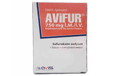 AVIFUR 750 mg IM/IV enjeksiyon için toz içeren flakon kutu görseli
