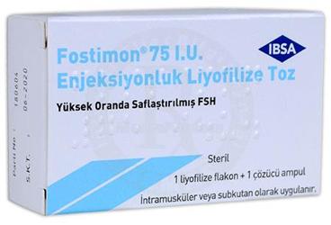 FOSTIMON 75 IU IM/SC enj. için liyofilize toz içeren 1 flakon kutu görseli