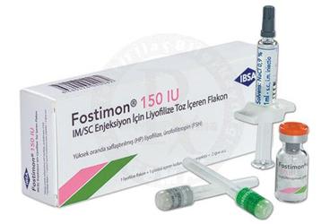 FOSTIMON 150 IU IM/SC enj. için liyofilize toz içeren flakon (1 liyofilize toz içeren flakon+1 çözücü içeren kul. haz. enj.+ kutu görseli